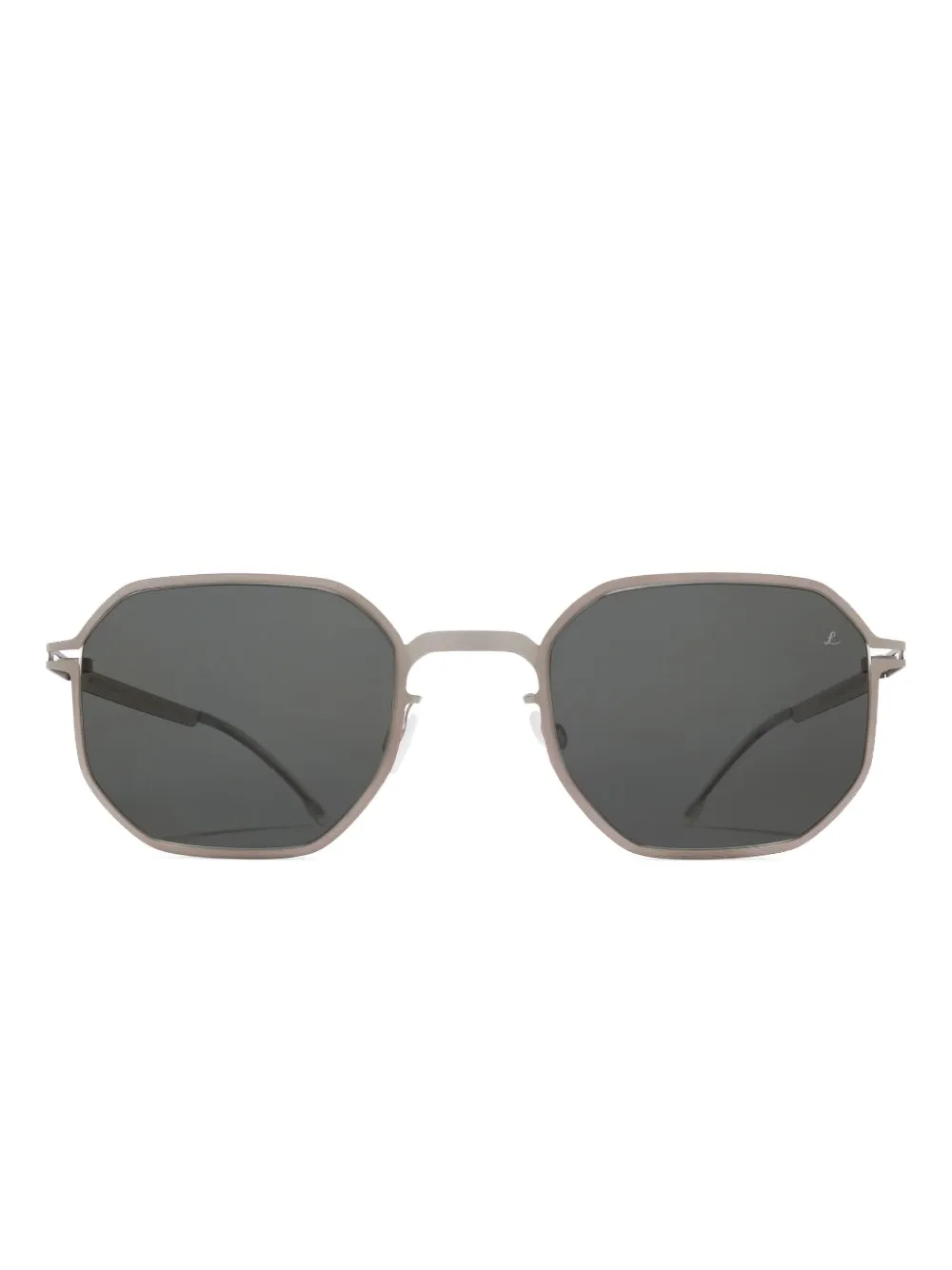 

Солнцезащитные очки с геометрической оправой Mykita, серебряный