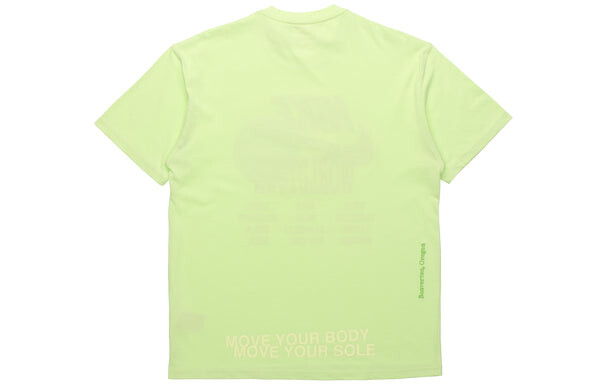 Футболка sportswear sports printing pattern short sleeve fluorescent green Nike, зеленый — фото 2