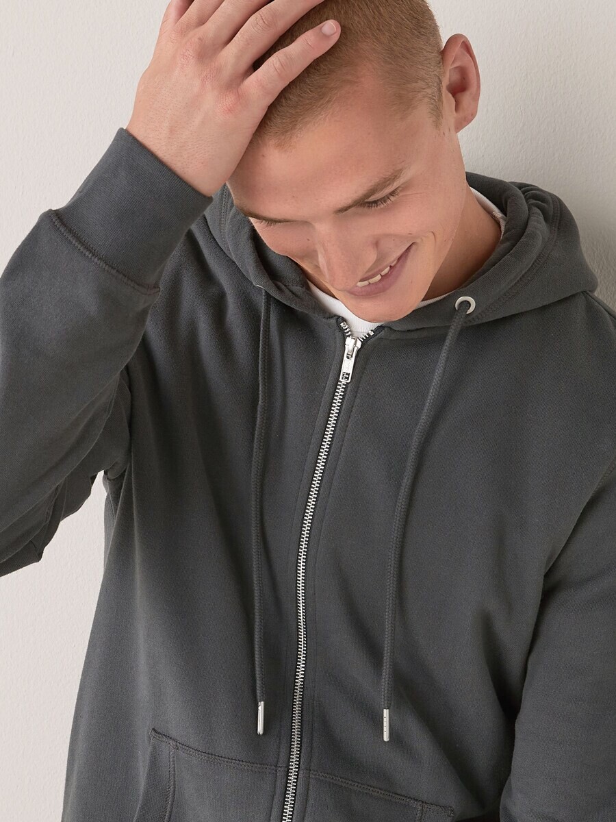 Толстовка с капюшоном на молнии Next Zip-Up Hoodie, темно-серый — фото 3