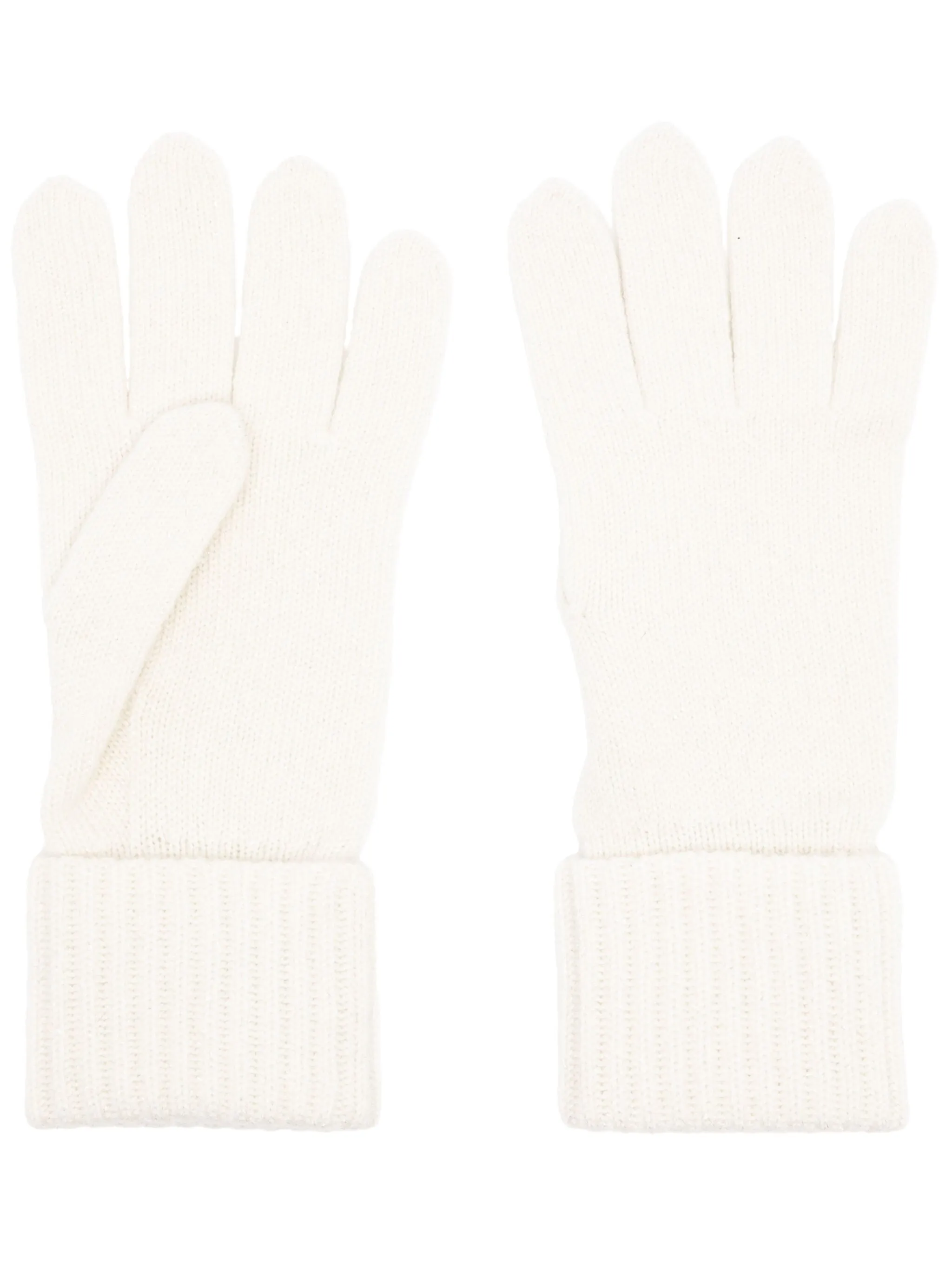 

Кашемировые перчатки в рубчик N.Peal, нейтральный