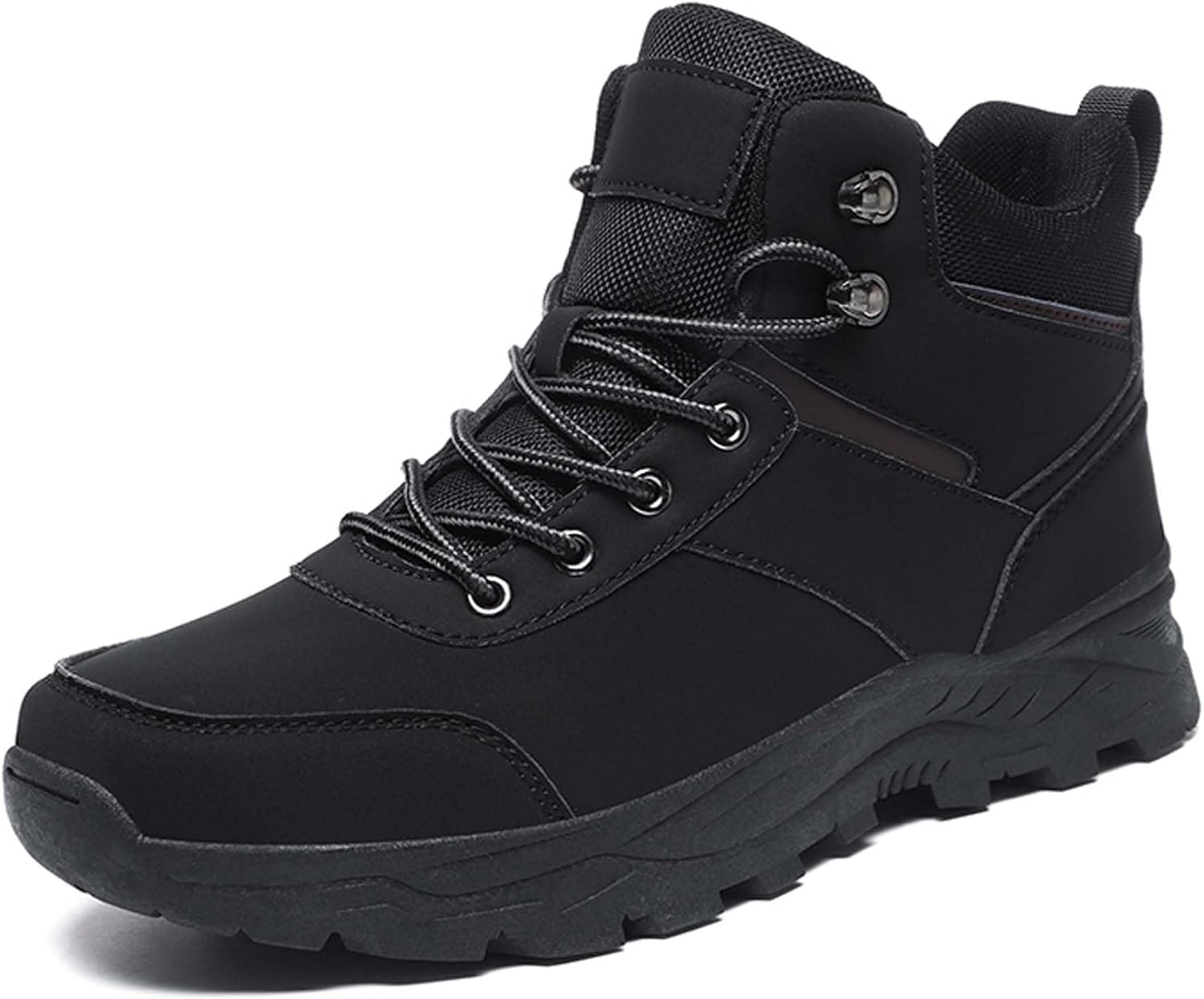 

Мужские походные ботинки на шнуровке для альпинизма и туризма, уличные, противоскользящие, тактические военные пустынные ботинки, носимые для работы, кросс-кантри, бега, путешествий и пеших прогулок, большой размер Generic, черный