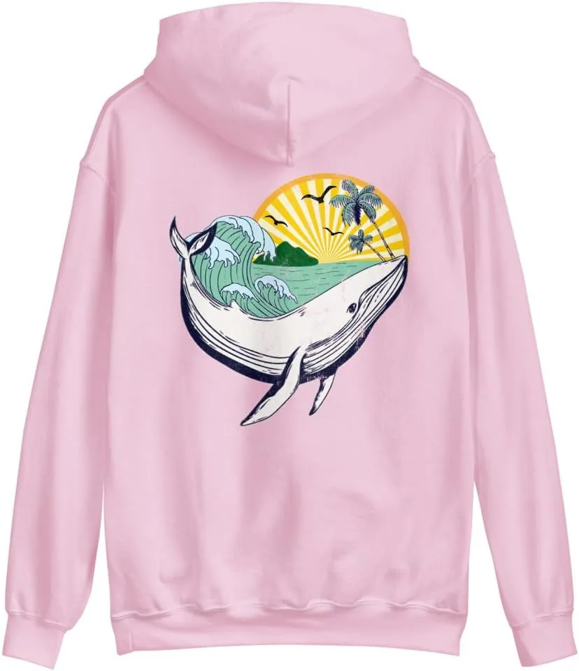 Толстовка Save the Whales, Ocean Conservancy, для любителей океана и экологии Generic, светло-розовый — фото 2