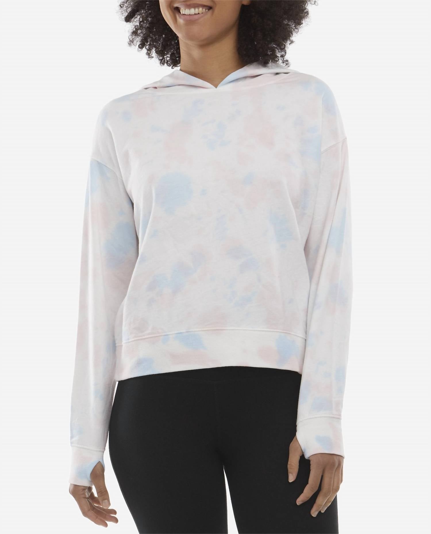 

Толстовка с капюшоном Mottled Tie Dye в синем цвете Wonder Danskin