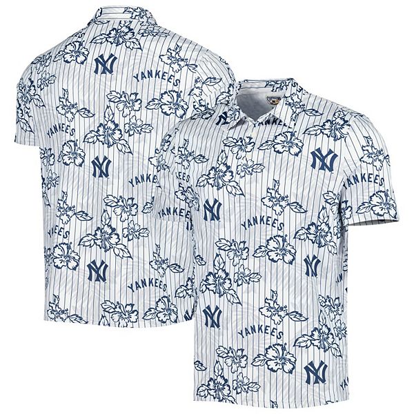 

Мужская белая поло New York Yankees Cooperstown Collection Puamana Print Reyn Spooner