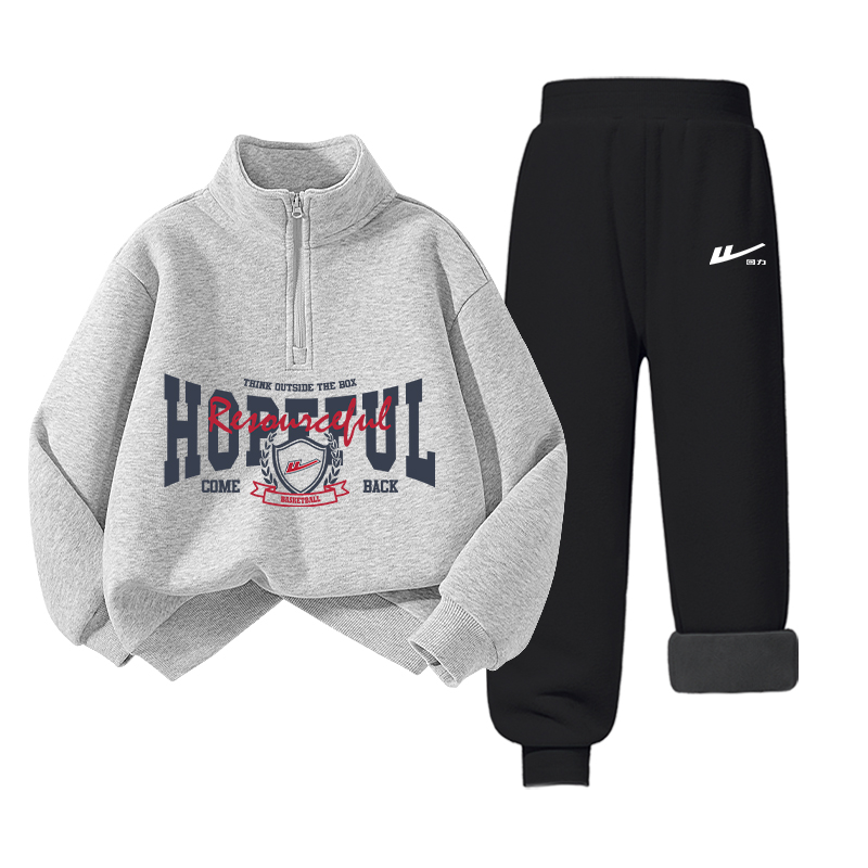 

Детская повседневная спортивная одежда WARRIOR, [fleece-lined]серый/h star english-черный/h silicone return белый k