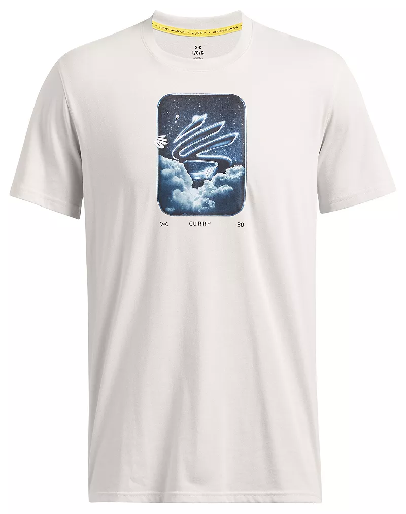 

Мужская трендовая футболка Curry Heavyweight Under Armour, цвет White Clay/Black
