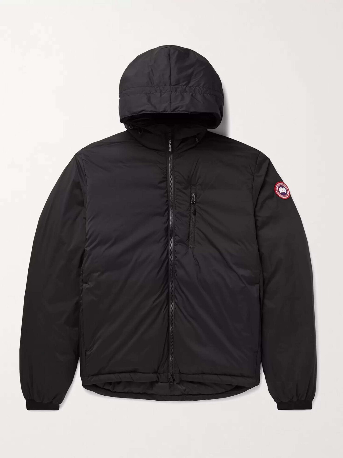 

Пуховик Lodge Slim-Fit с капюшоном из нейлона и рипстопа CANADA GOOSE, черный