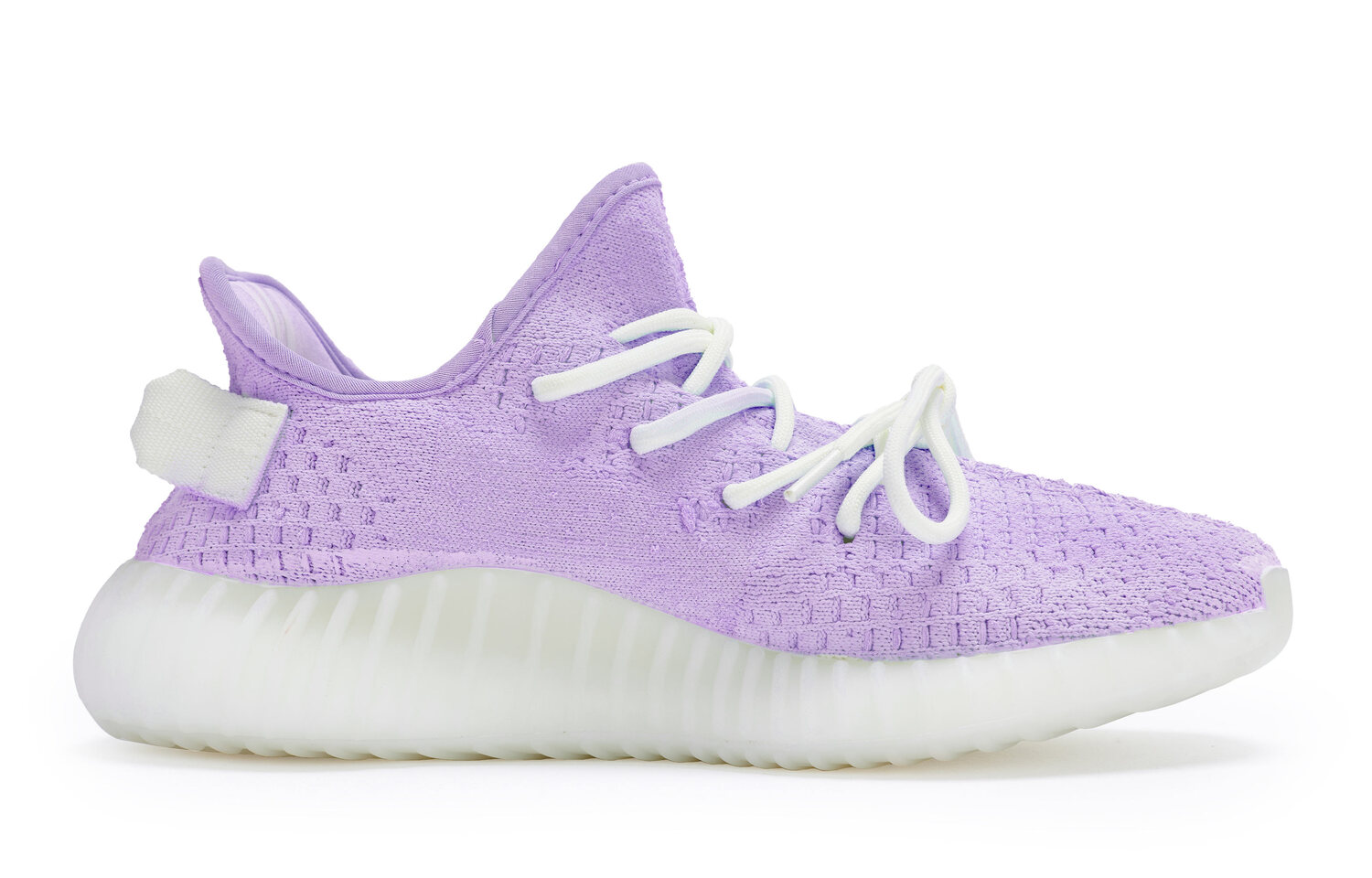Yeezy Boost 350 V2 Антискользящие Износостойкие Низкие Повседневные Кроссовки Унисекс Белый Фиолетовый Adidas Originals, Фиолетовый Белый — фото 4
