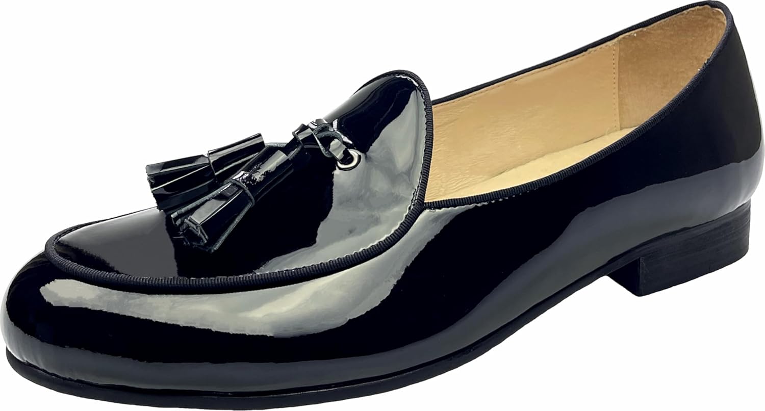 

Мужские кожаные лоферы Justar, бельгийские формальные туфли без шнурков с бантом, пенни-флэт для торжеств, черный