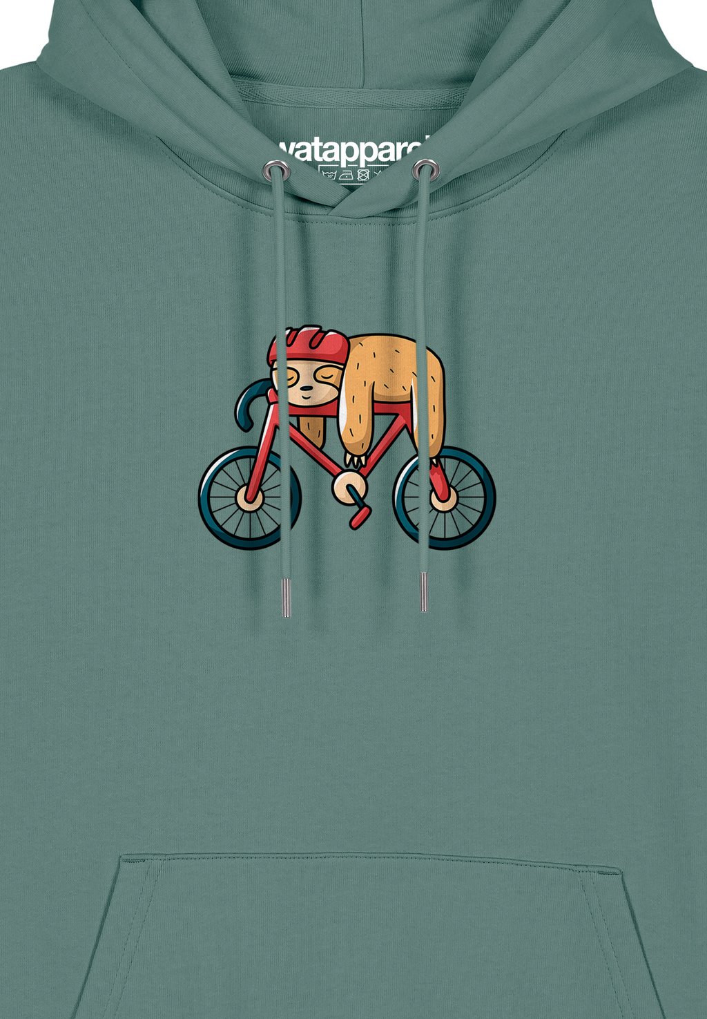 

Толстовка с капюшоном SLOTH watapparel, темно-зеленый