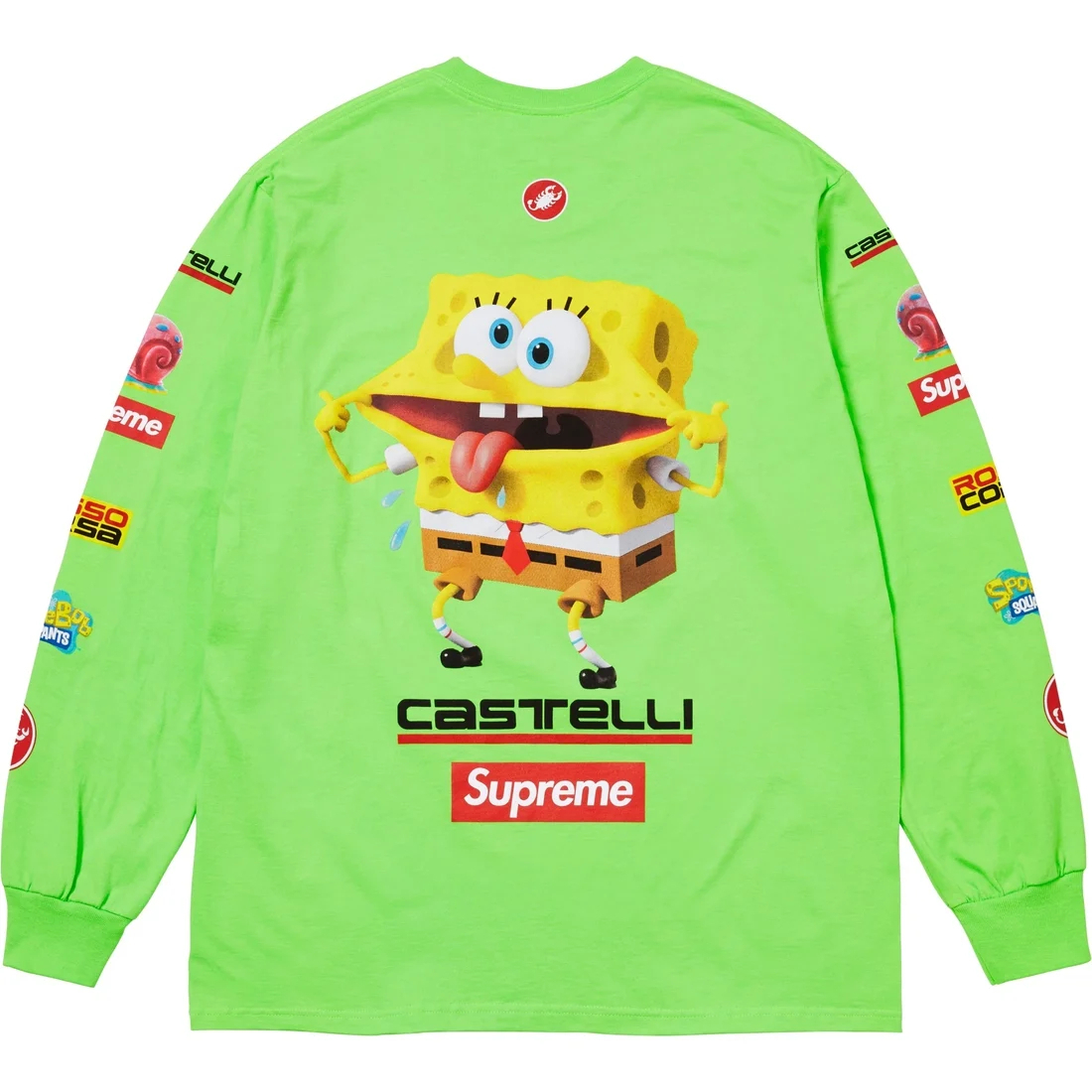 Футболка SpongeBob/Castelli Racing с длинными рукавами Supreme, черный — фото 4