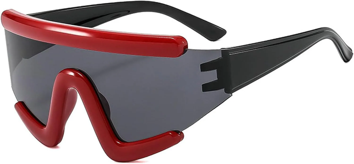 

Хелена, большие солнцезащитные очки в стиле панк-панк Y2K для мужчин и женщин, роскошные цельные солнцезащитные очки для мужчин, спортивные очки helena, C2