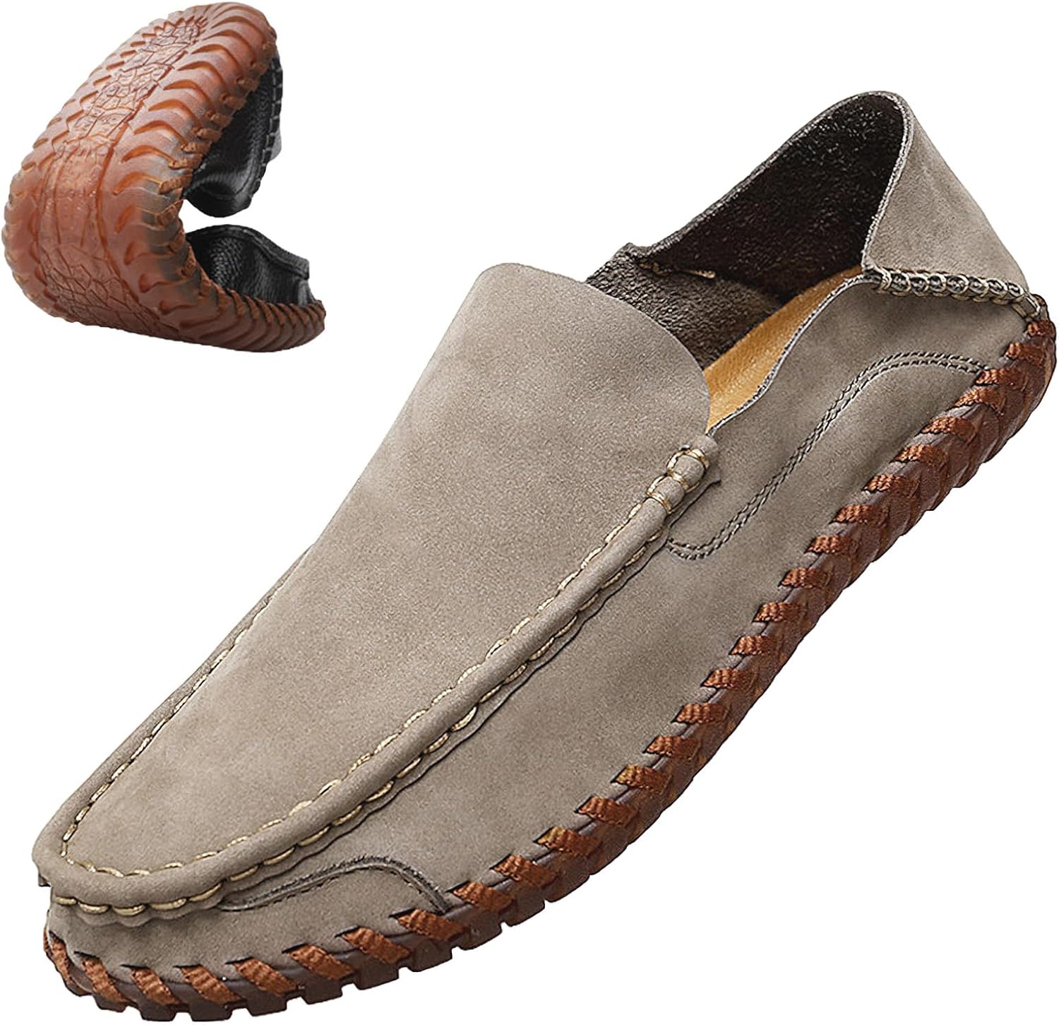 

Мужские лоферы Rismart, обувь, кожаные повседневные слипоны, хаки