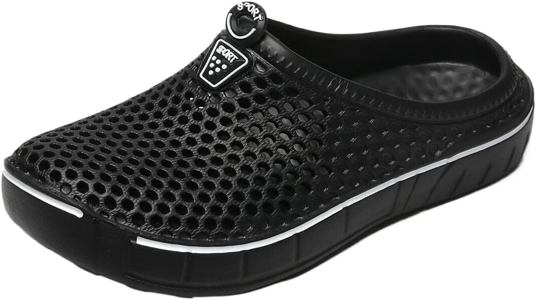 

Женские и мужские дышащие сабо для сада, повседневные тапочки, быстро сохнущие сандалии, противоскользящая обувь для пляжа Dannling, черный