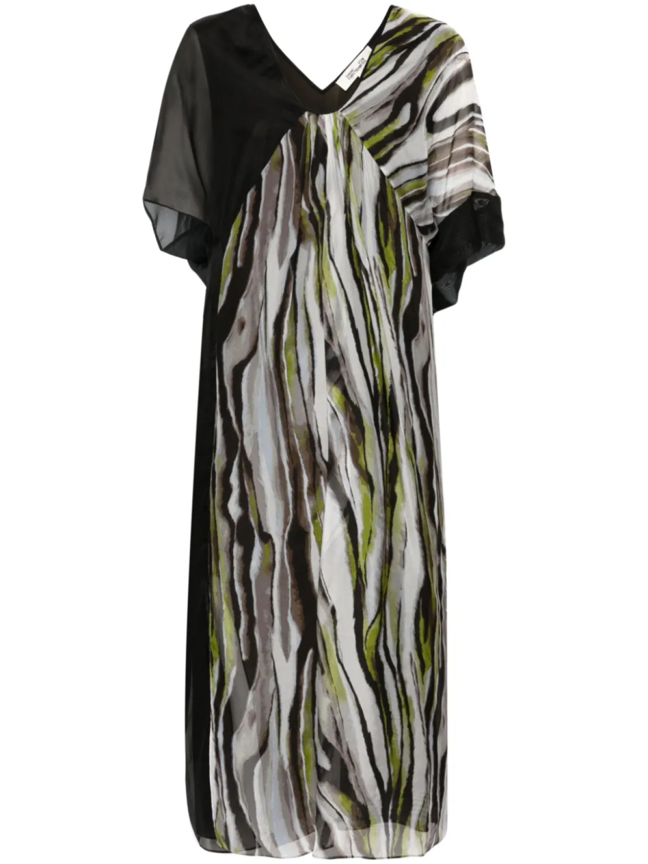 

DVF Diane von Furstenberg платье миди Ange Zebra Mist, серый