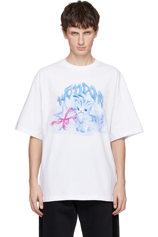 

Футболка с изображением монстра, нарисованного акварелью We11Done, белый