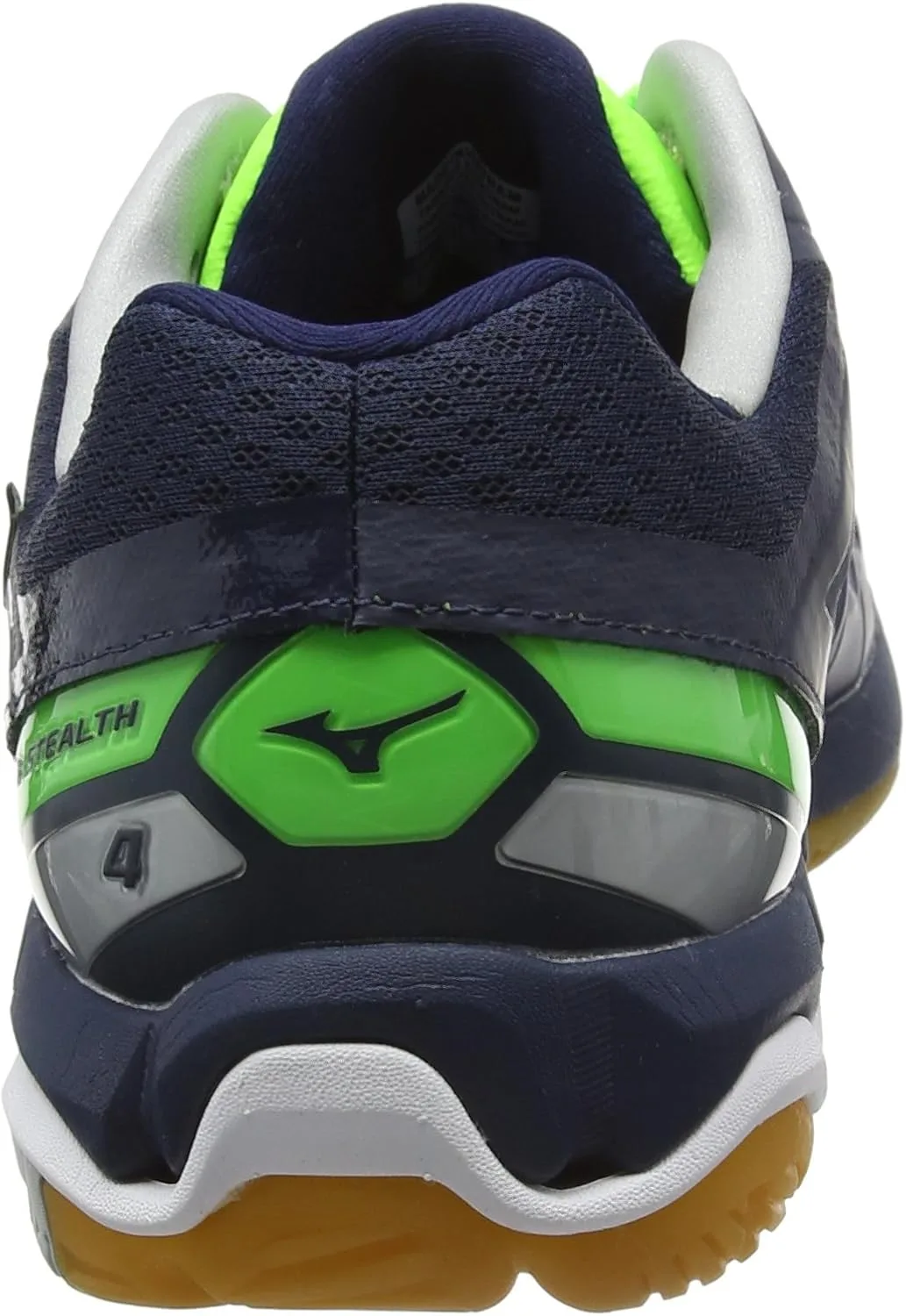 Мужские домашние кроссовки Mizuno Wave Stealth 4, синий/синий/зеленый — фото 3