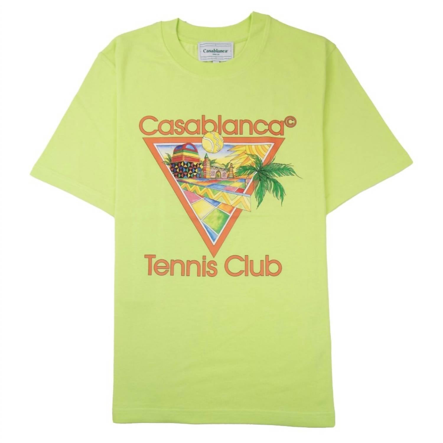 

Женская футболка с принтом в стиле афро-кубизм Casablanca, бледно-зеленый