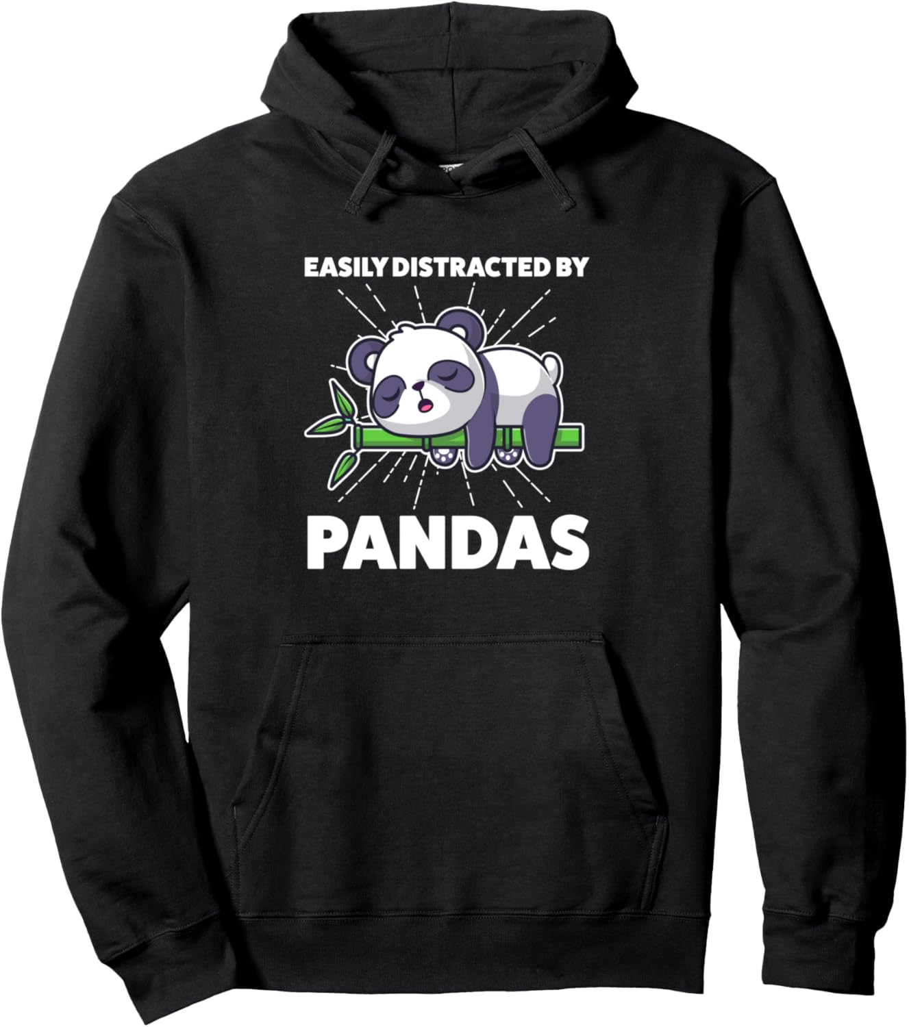 

Легко отвлекаюсь на панд. Толстовка с пандами Panda Merch & Panda Lover Gift Ideas, черный