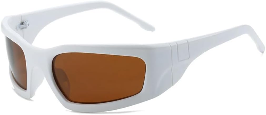 

Солнцезащитные очки «кошачий глаз» для женщин в стиле панк, спортивные, ретро, ​​для мужчин, для активного отдыха и вождения, защита от УФ-излучения UV400 UUPTTPL, White Tea