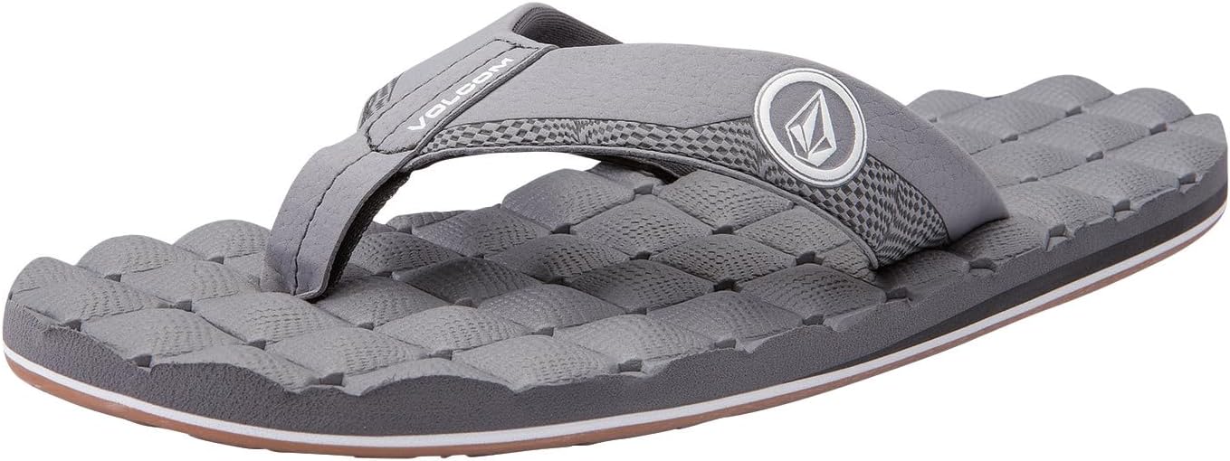 Мужские шлепанцы Volcom Recliner, светло-серый — фото 4