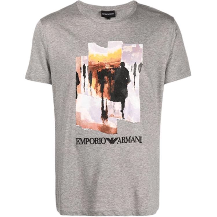 

Футболка мужская серая EMPORIO ARMANI
