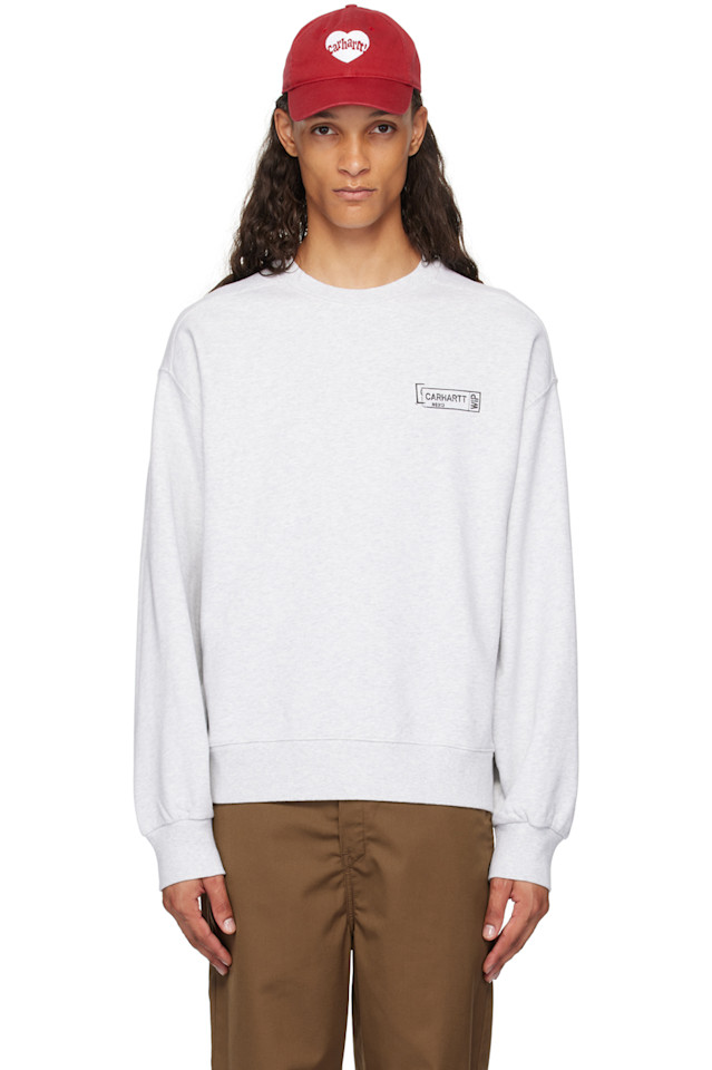 

Свитшот с принтом Stamp Carhartt Work In Progress, цвет ash heather