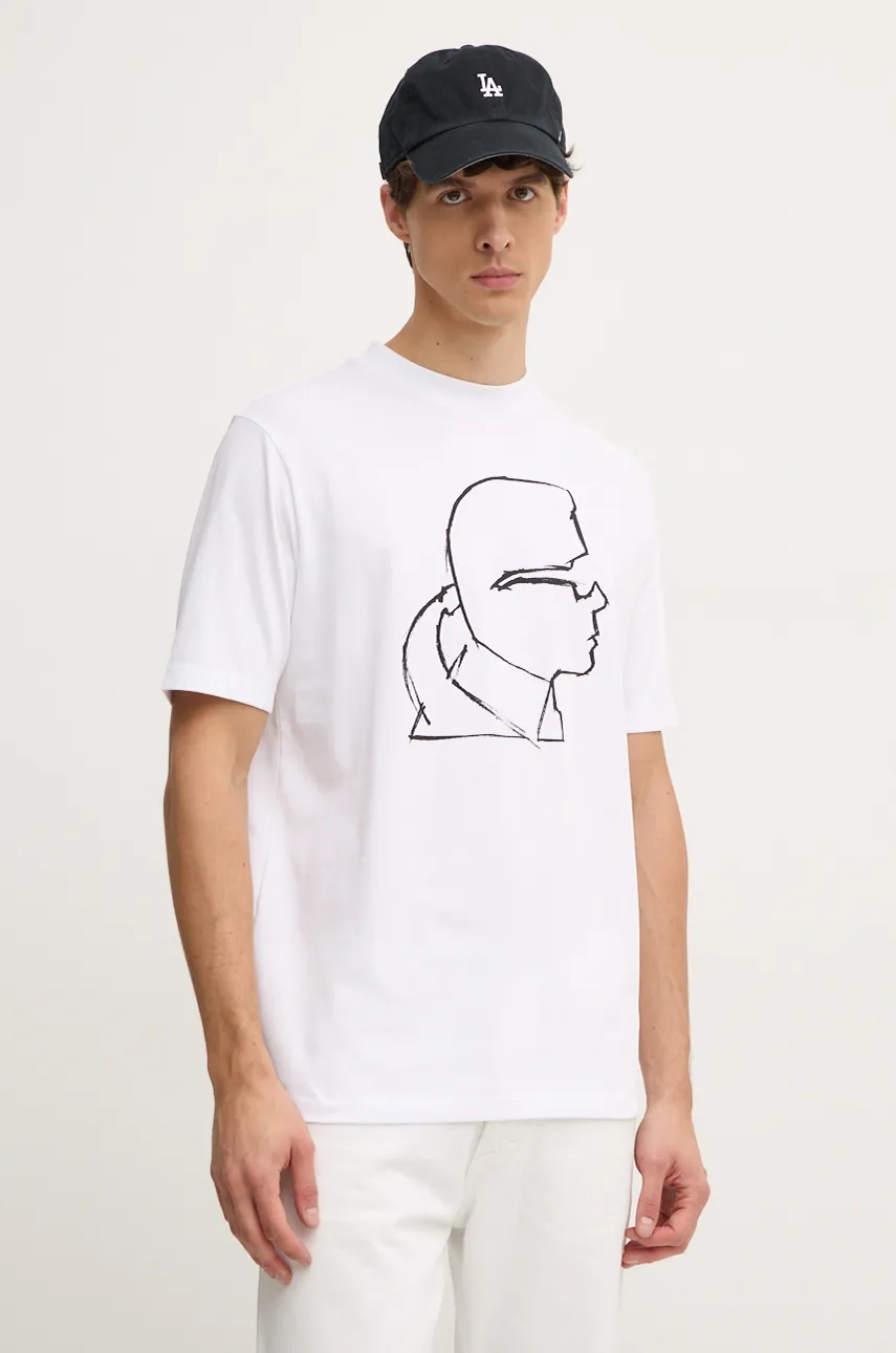 

Хлопковая футболка Karl Lagerfeld, белый