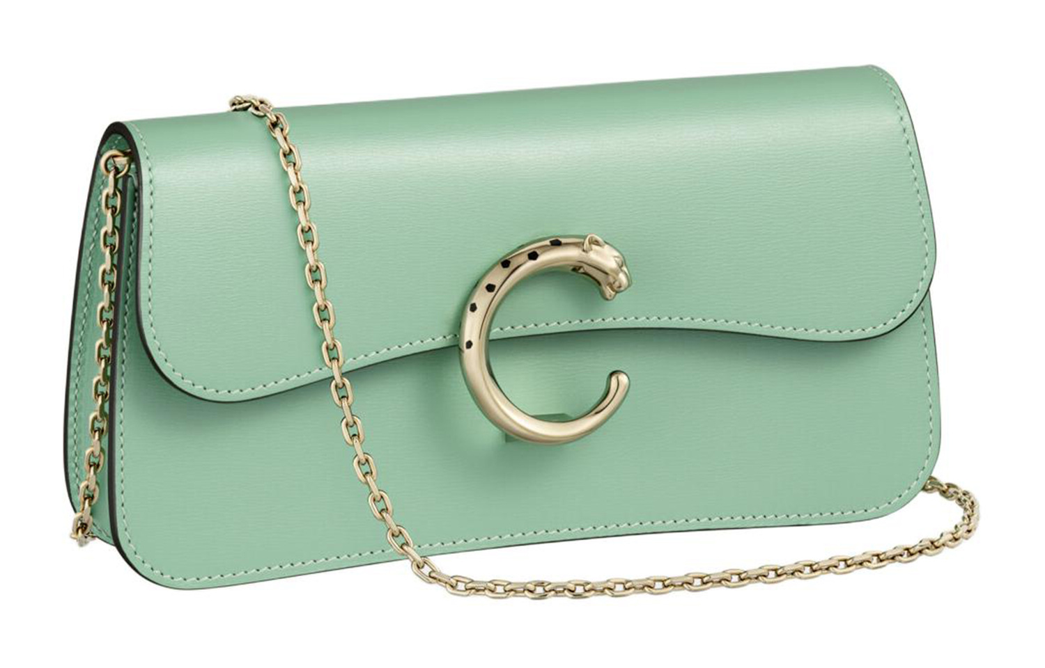 

Cartier Сумка кроссбоди мини женская из телячьей кожи шалфейного цвета