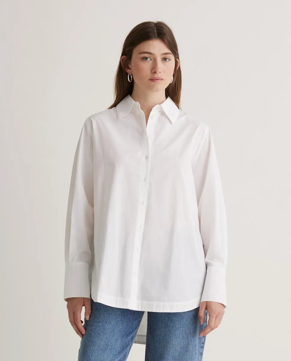 

Женская рубашка с застегивающимися манжетами и задней складкой Yerse, белый