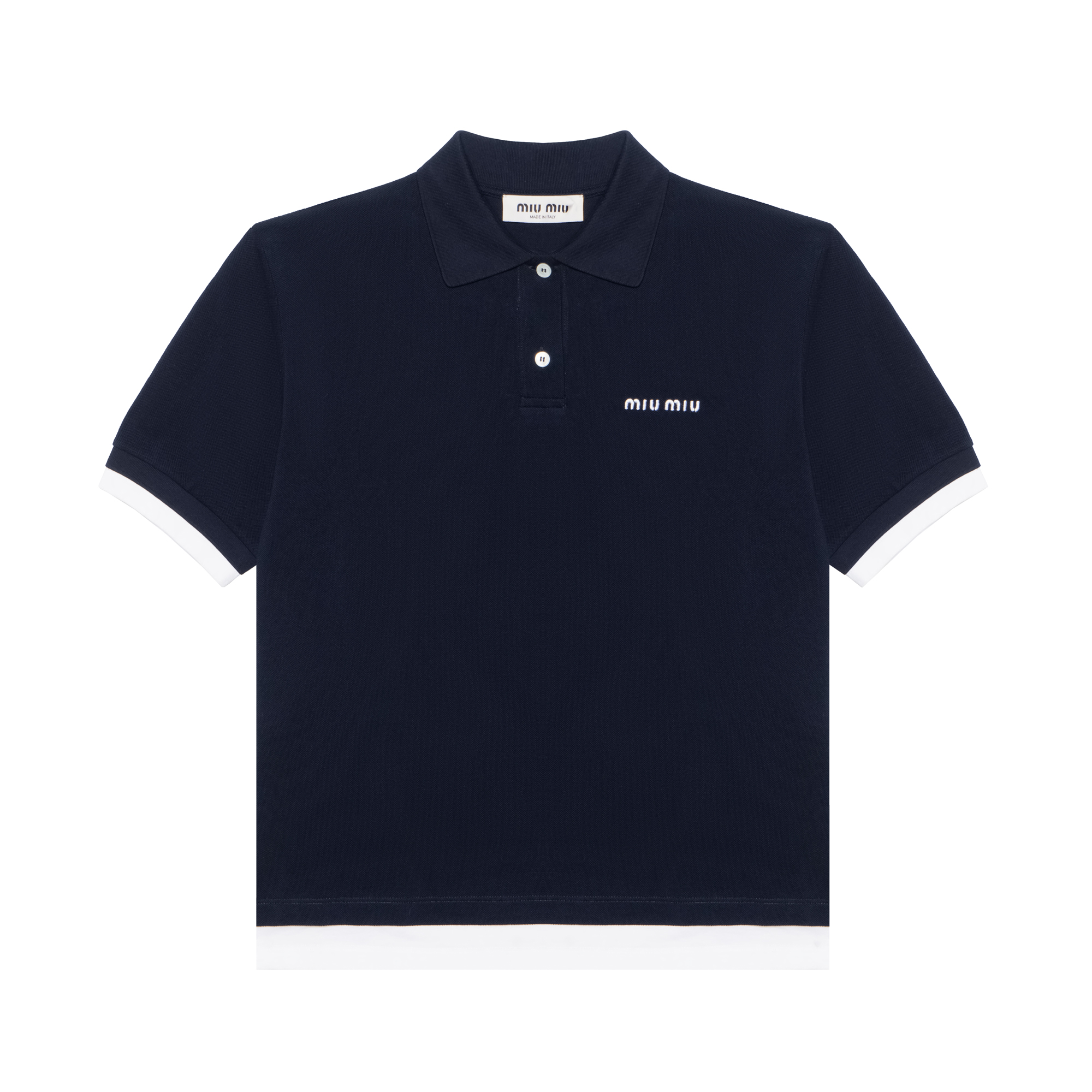 

MIU MIU Футболка-поло женская marine blue