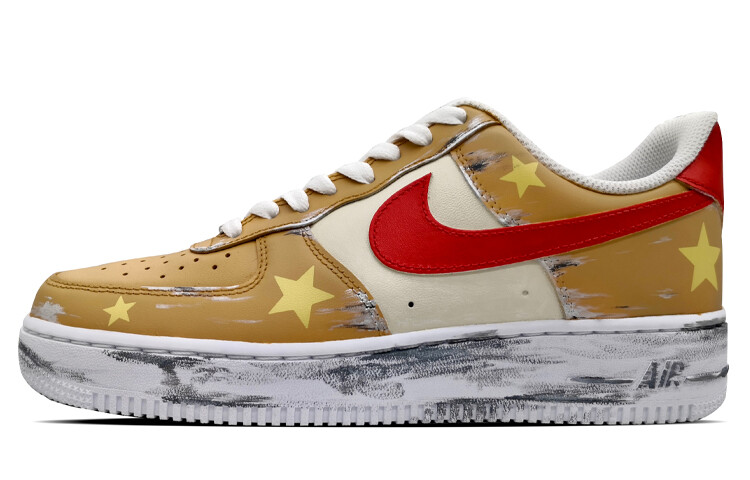 

Кроссовки Nike Air Force 1 Skateboard Shoes Men Low-Top Red/Yellow