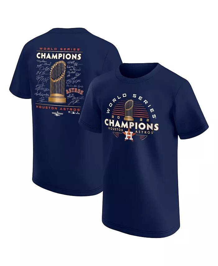 

Темно-синяя футболка Big Boys Houston Astros World Series Champions 2022 с подписью команды Fanatics