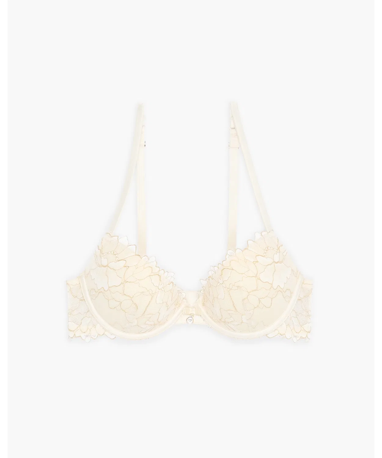 Бюстгальтер push-up Emporio Armani ASV Bridal из переработанного кружева, белый с чёрным