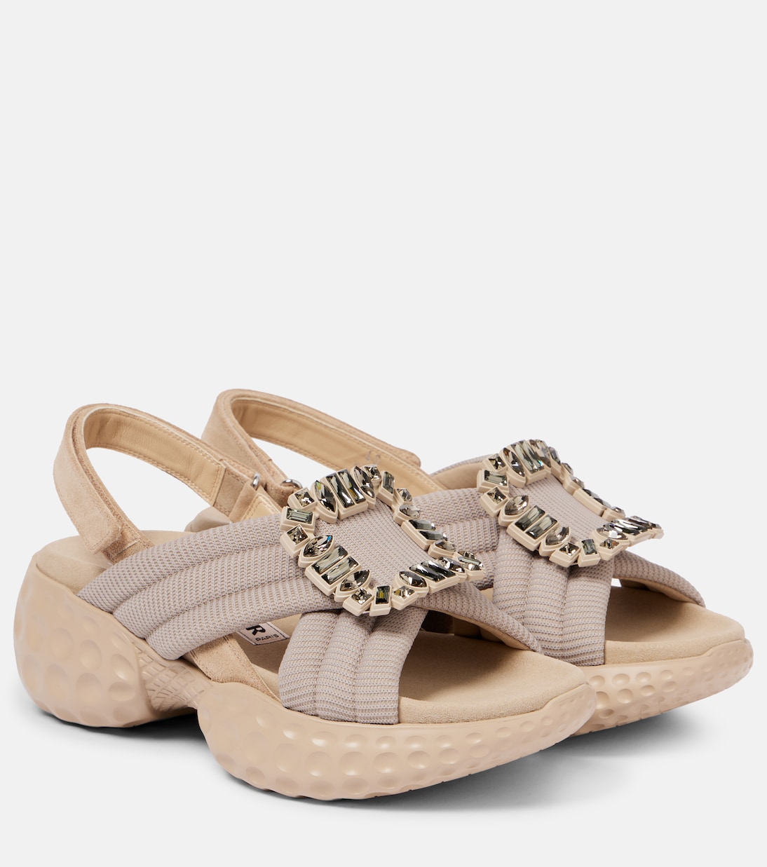 Viv' Run декорированные босоножки на ремешке Roger Vivier, Naturale Scuro