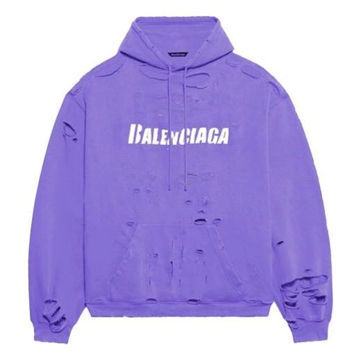 

Толстовка caps destroyed hoodie 'purple' Balenciaga, фиолетовый