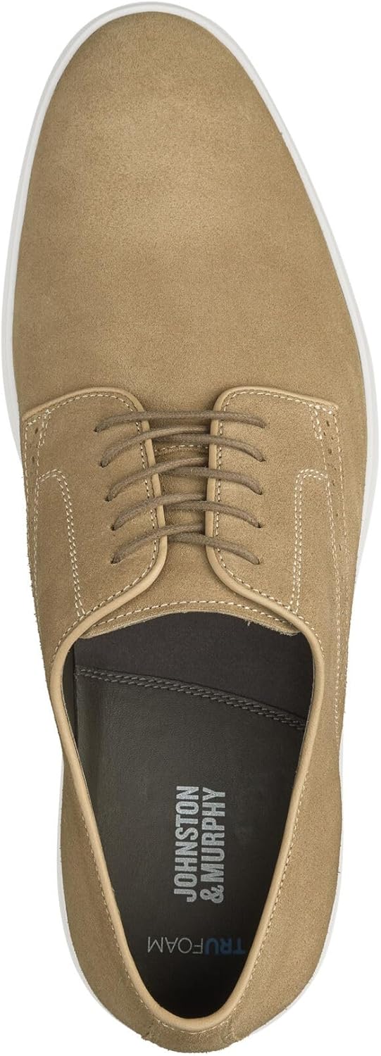 Мужские кроссовки Johnston Murphy Brody с гладким носком и шнуровкой Johnston & Murphy, Taupe Suede — фото 2