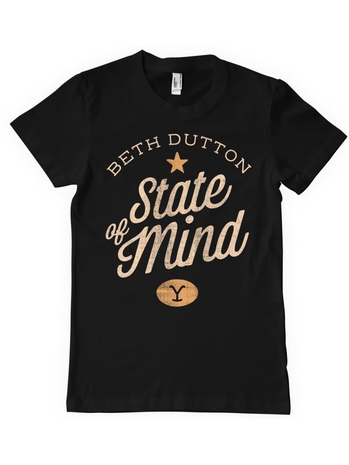 

Футболка Beth Dutton State Of Mind Big Tall T-Shirt черного цвета yellowstone, Черный, Футболка Beth Dutton State Of Mind Big Tall T-Shirt черного цвета yellowstone