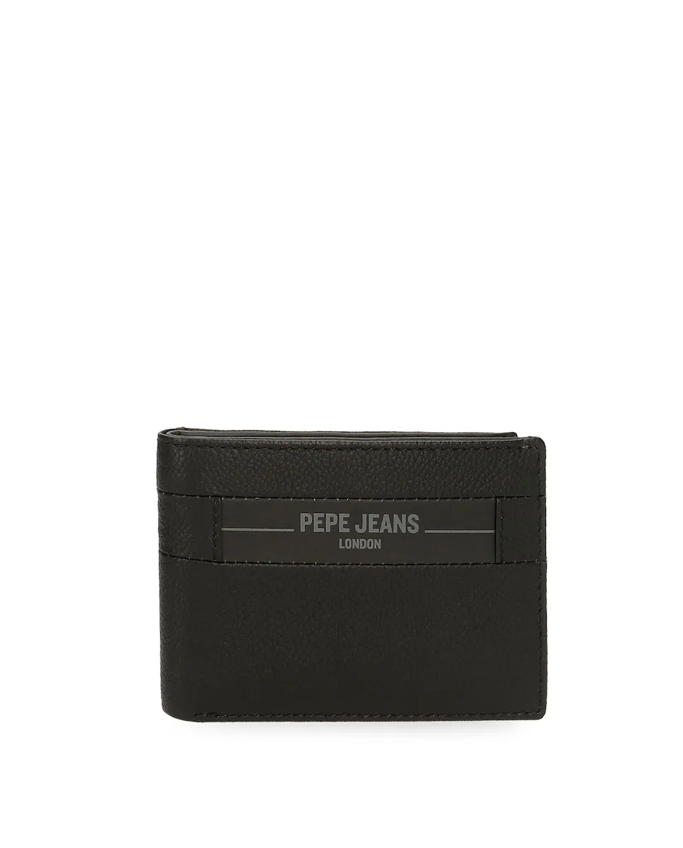 

Мужской кошелек Checkbox черный кожаный Pepe Jeans, черный