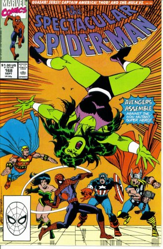 

The Spectacular Spider-Man #168 : Guest Starring the Avengers in "Sleeping Dogs" (Marvel Comics) (Marvel Comics)