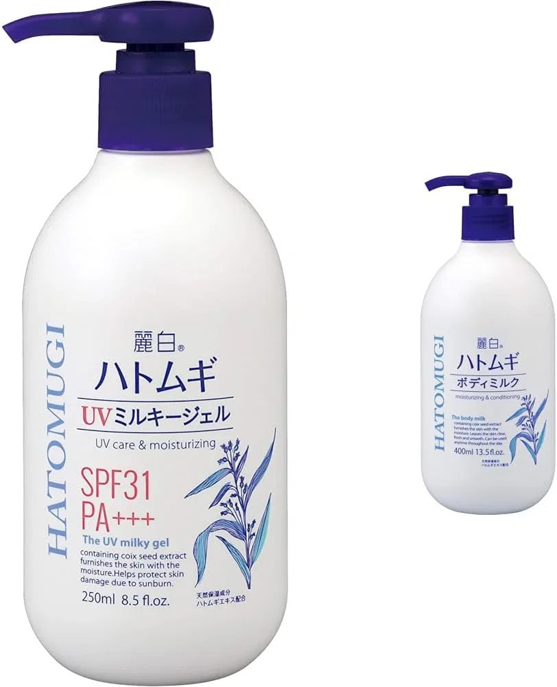Солнцезащитный гель Pearl Barley UV Milky Gel + Молочко для тела, 250 мл + 400 мл, Rei White Li Bai