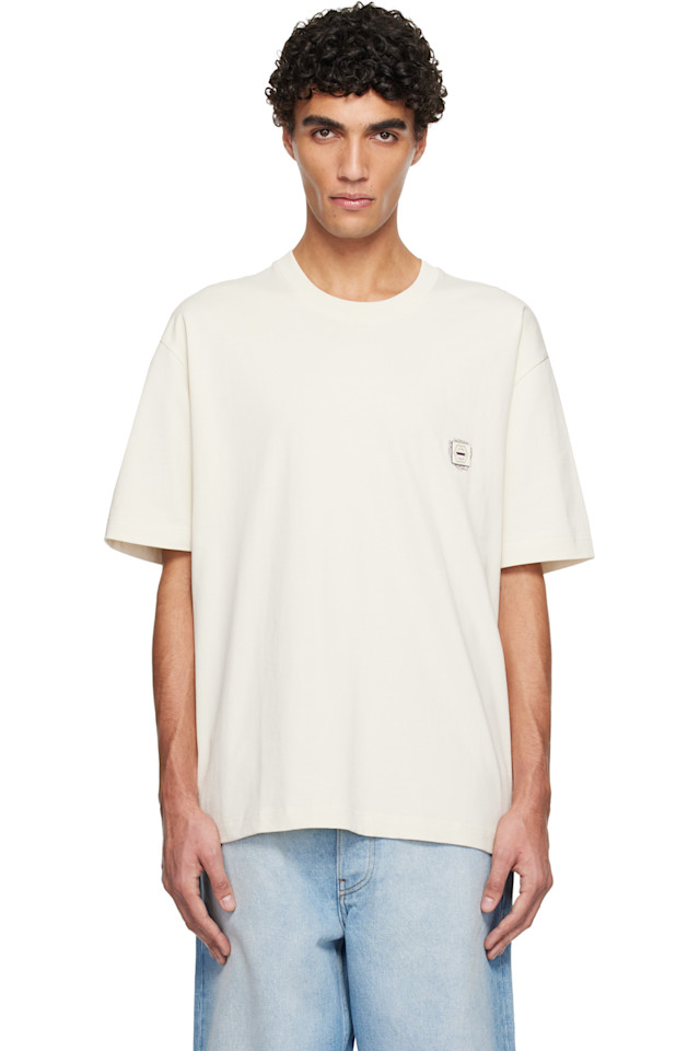 

Футболка с градиентной вышивкой в стиле дудл Solid Homme, бежевый