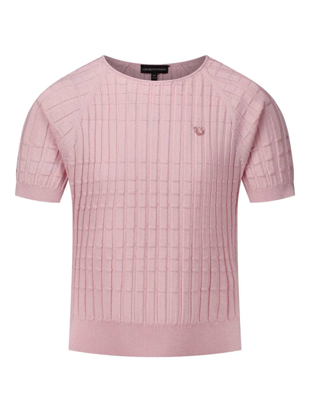 

Рубашка поло с вышитым логотипом Emporio Armani Kids, розовый