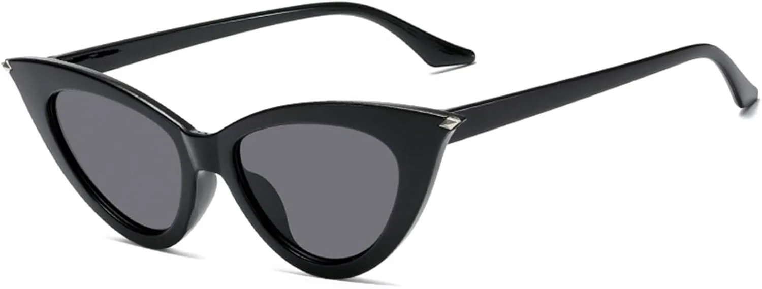 

Солнцезащитные очки в стиле «кошачий глаз» 2026 года, ретро, ​​для мужчин и женщин, пляжные очки для отдыха на природе (цвет: B, размер: средний) MTZJH, A