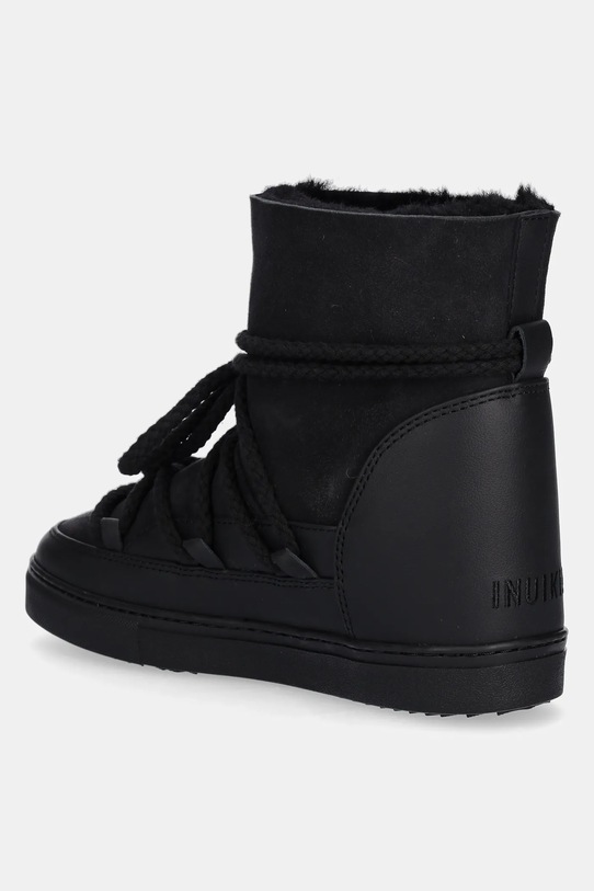 Женские зимние ботинки Inuikii Classic Wedge из кожи и замши, черный — фото 3