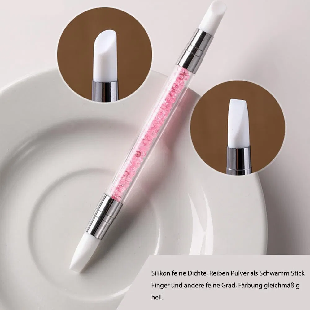 Силиконовые кисти для дизайна ногтей, двусторонние, 2 шт. Hsytek, Pack Of 2 — фото 2