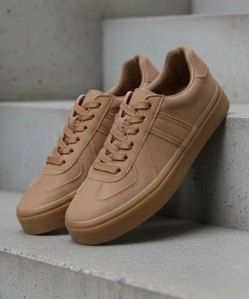 Унисекс кроссовки GERMAN TRAINER из искусственной кожи, на шнурках, лёгкие, коричневые