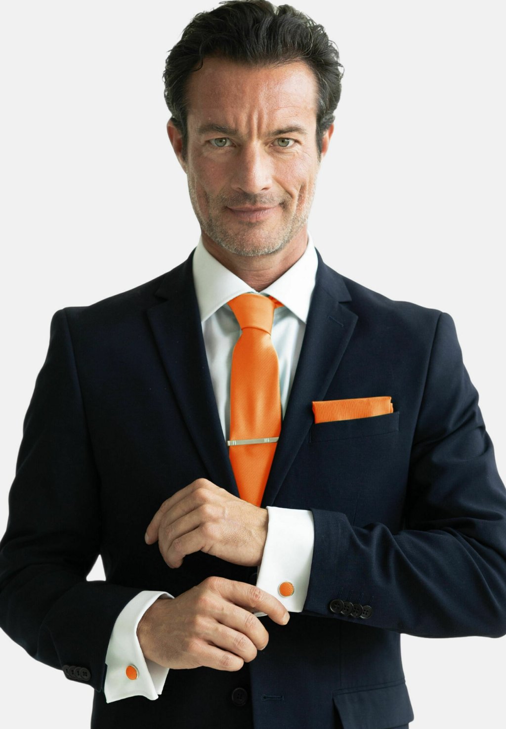 

Галстук SET - Pocket square Massi Morino, оранжевый