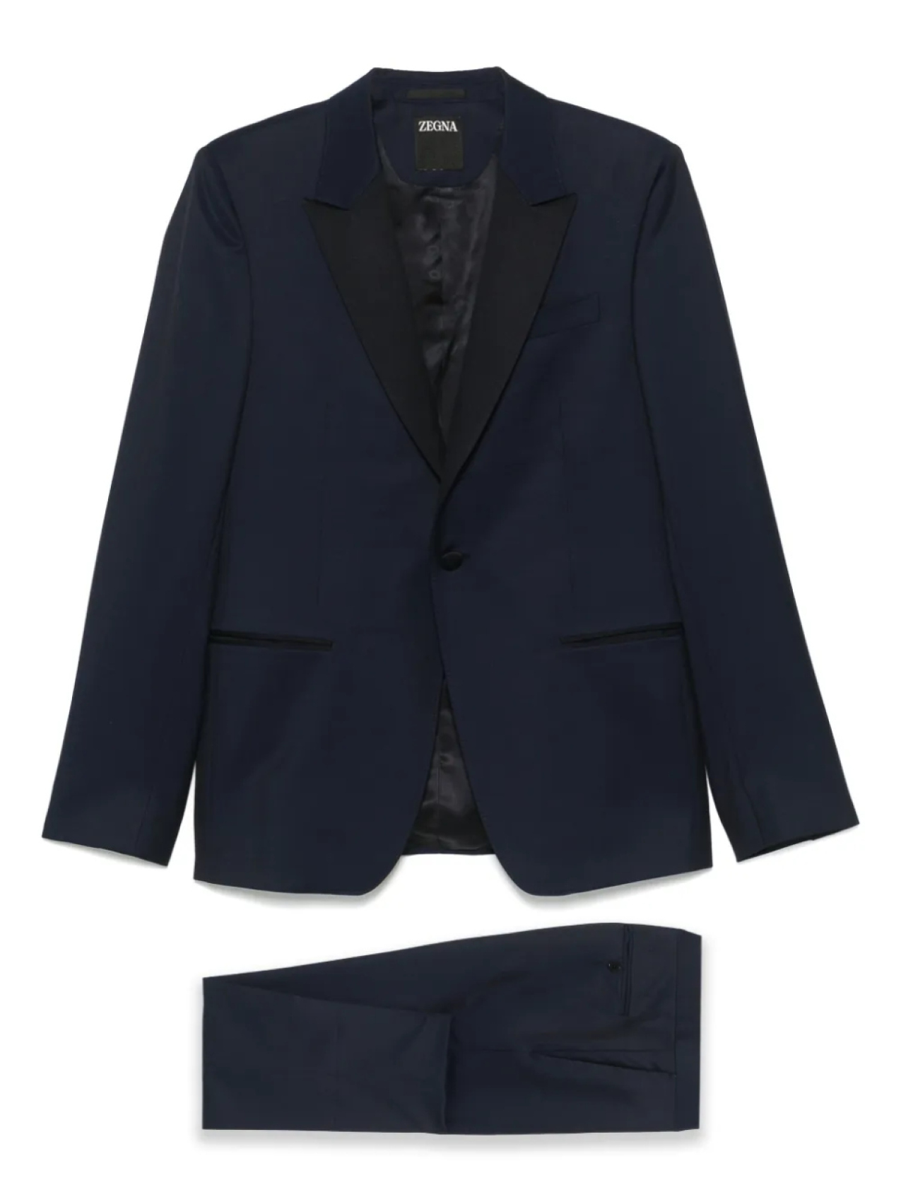 

Костюм с однобортным пиджаком Zegna, синий