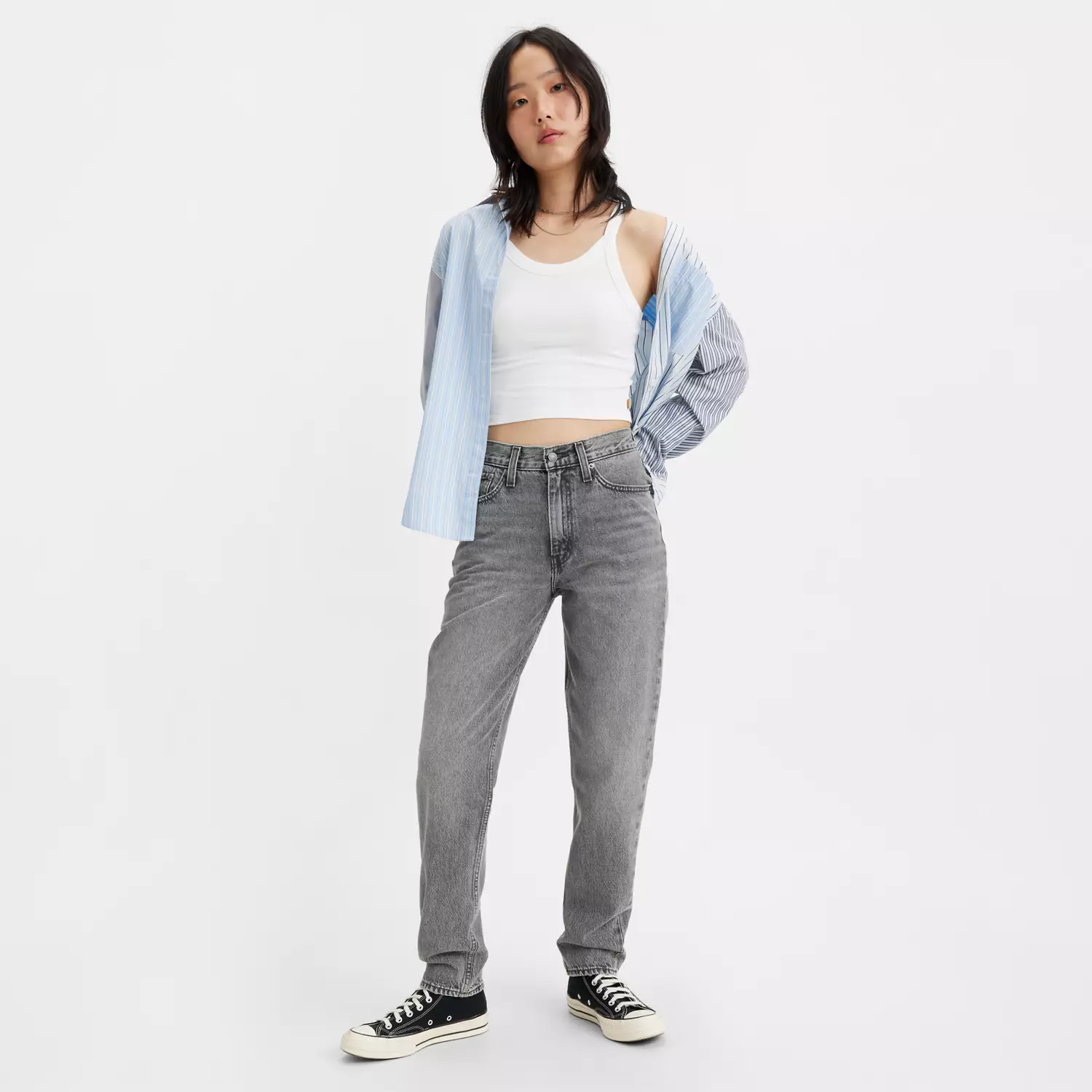 

Женские джинсы мамы 80-х годов Levi's, серый